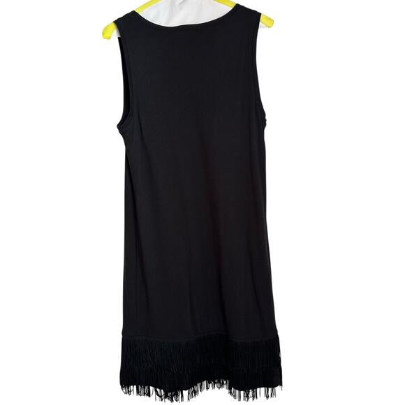 Splendid Fringe Sleeveless Short Mini Dress in Black Women's X-Small - Picture 2 of 7